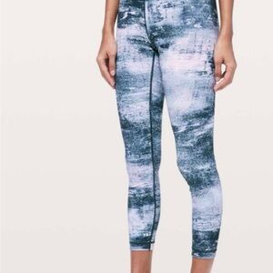 Lululemon wunder under high-rise tight 25” azurite seashell multicolor size 2